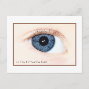 Eye Exam Appointment Reminder Baby Blue Eye Postcard