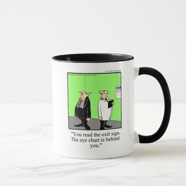 Eye Exam Humour Mug Cadeau (Droite)