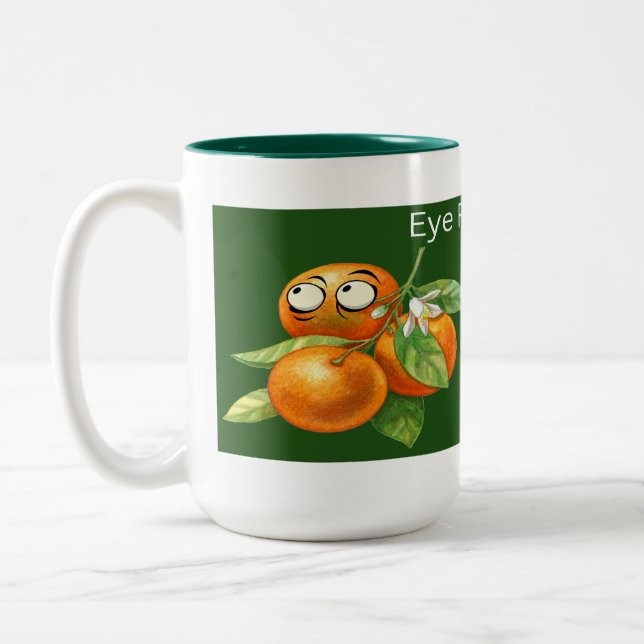 Eye Fruit You Two-Tone Coffee Mug (Left)
