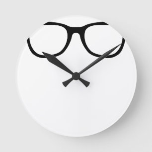 Eye Glasses Round Clock