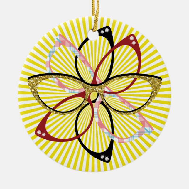 Eye Glasses - SRF Ceramic Ornament (Front)