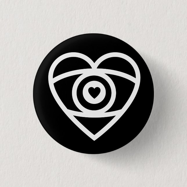 Eye Heart 1 Inch Round Button (Front)