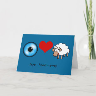 Eye-Heart-Ewe (I Love You!) Card