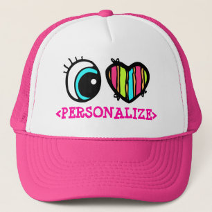Eye Heart Pictogram, <PERSONALIZE> Trucker Hat