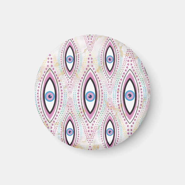 Eye Illustrated heart colourful Magnet (Front)