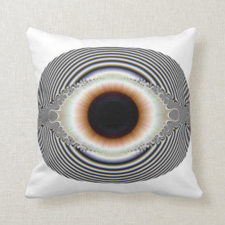 eye in circles throw pillow