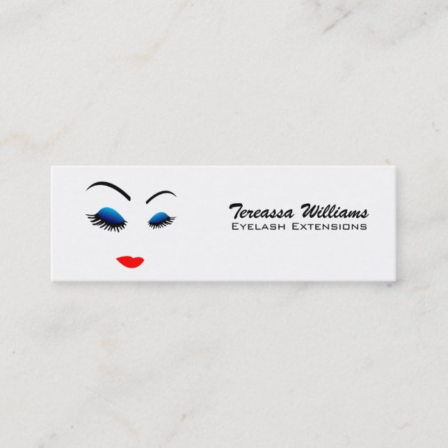 Eye Lash Extensions Skinny Business Cards (Front)