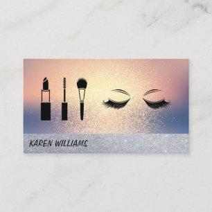 Eye Lash Glitter Makeup Artist Business Card