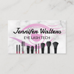 Eye Lash Logo and Brushes Loyalty Card