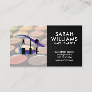 Eye Lash Makeup Brushes and Palette Business Card
