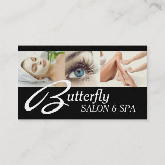 Eye Lashes Extensions Wax Facials Spa Salon Beauty Business Card
