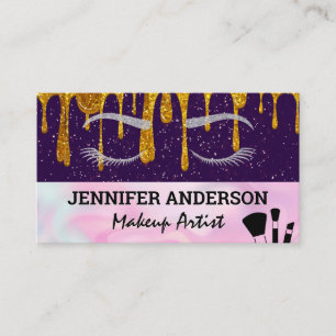 Eye Lashes   Glitter Drip   Makeup Brushes Loyalty Card