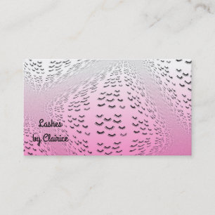 Eye Lashes Pink Pattern Business Card