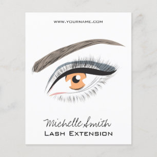 Eye long eyelashes Lash extension icon Flyer