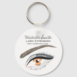 Eye long eyelashes Lash extension icon Keychain