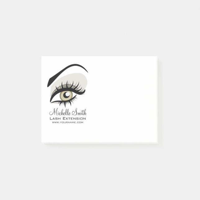 Eye long lashes Lash Extension company branding Post-it Notes (Front)