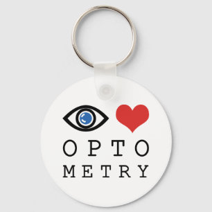 Eye Love Heart Optometry - Optometrist Eye Chart Keychain