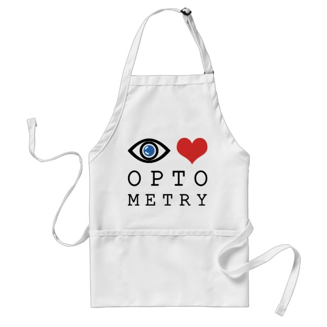 Eye Love Heart Optometry - Optometrist Eye Chart Standard Apron (Front)