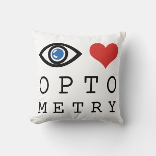 Eye Love Heart Optometry - Optometrist Eye Chart Throw Pillow