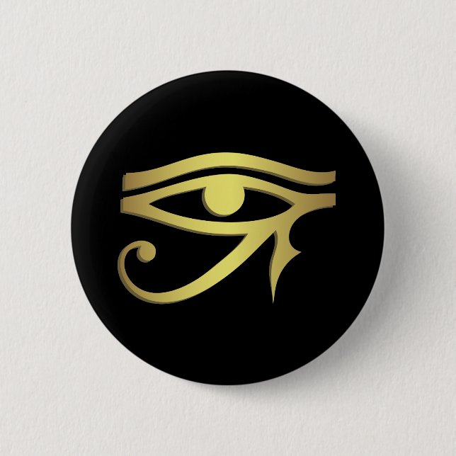 Eye of horus 2 inch round button (Front)