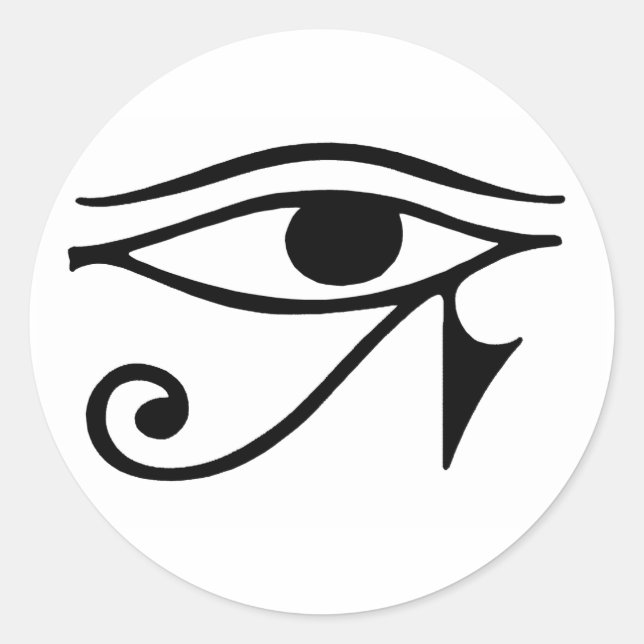 eye of horus classic round sticker (Front)