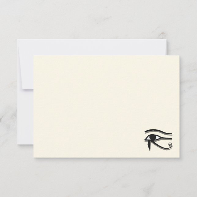 Eye Of Horus Egyptian Symbol Blank Cream Off White Card (Front)