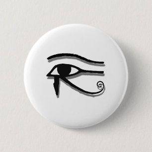 Eye Of Horus Egyptian Symbol Ink Drawing 2 Inch Round Button