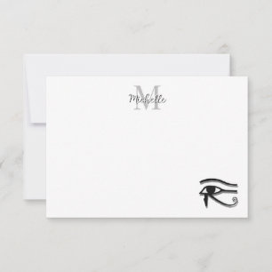 Eye Of Horus Egyptian Symbol Personalized Monogram Card