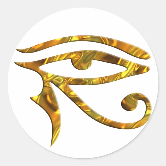 Eye Of Horus - GOLD Classic Round Sticker (Front)