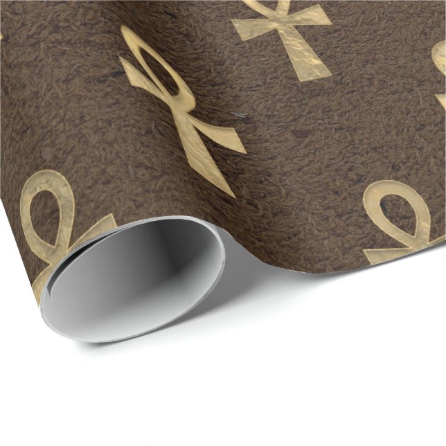 Eye of Horus Gold Egyptian Hieroglyphic Bronze Lux Wrapping Paper (Roll Corner)