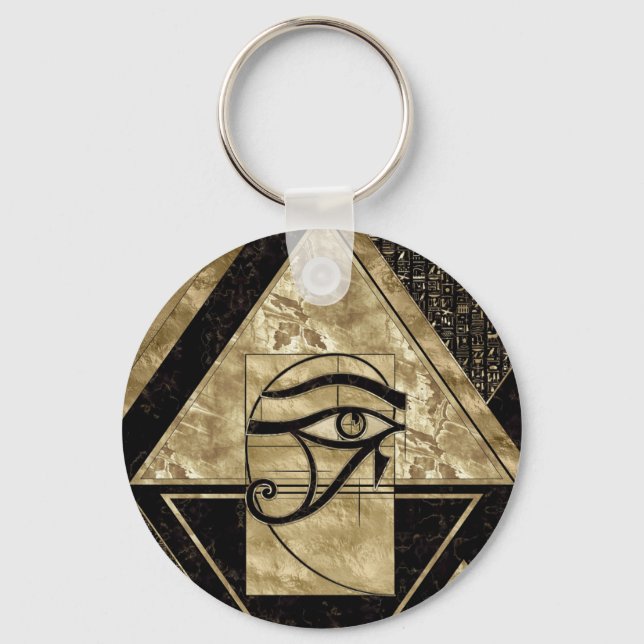 Eye of Horus - Golden Ratio Keychain (Front)