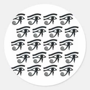Eye of Horus Hieroglyphics Classic Round Sticker