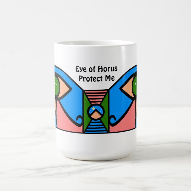 "Eye of Horus Protect Me"  Coffee Mug (Center)