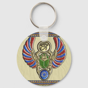 Eye of Horus Scarab Keychain