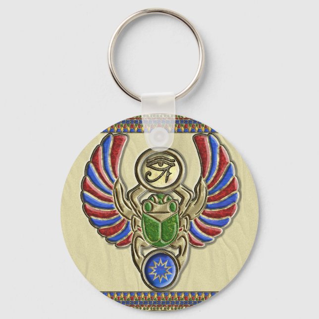 Eye of Horus Scarab Keychain (Front)