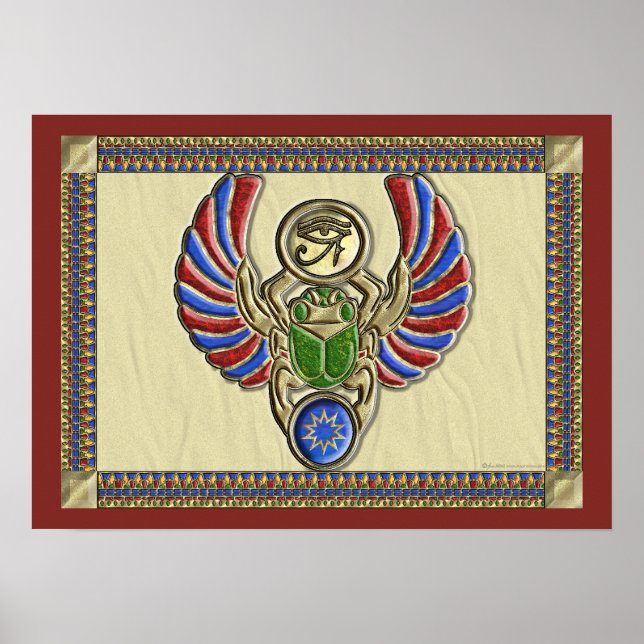 Eye of Horus Scarab Poster (Front)