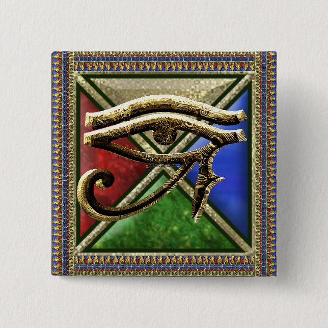 Eye of Horus Square Button (Front)