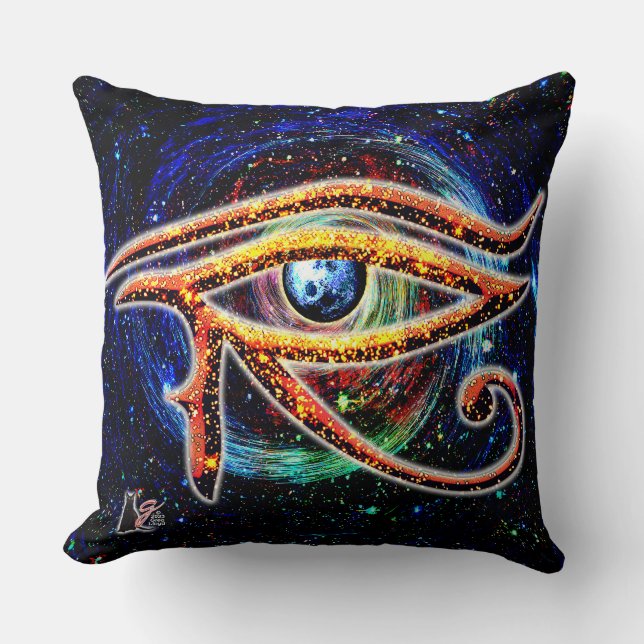 Eye Of Horus Throw Pillow (Front)