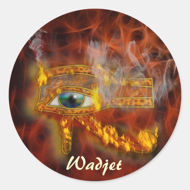Eye of Horus Wadjet Egyptian Art Stickers (Front)