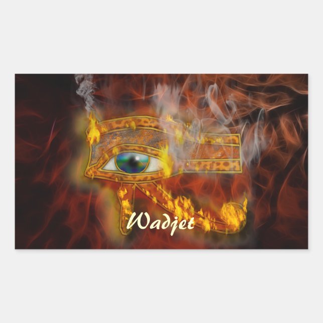 Eye of Horus Wadjet Egyptian Art Stickers (Front)