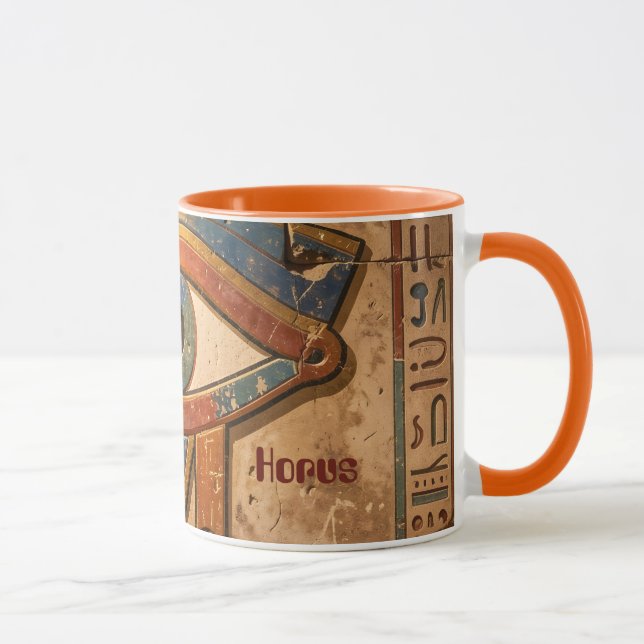 Eye of Horus with Hieroglyphs Custom Spiritual  Mug (Right)