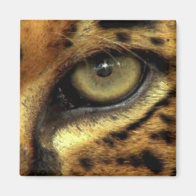 EYE OF JAGUAR Big Cat Wildlife Magnet (Front)