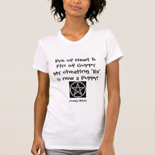 Eye of Newt - Avenged Witch T Shirt (Black/White)