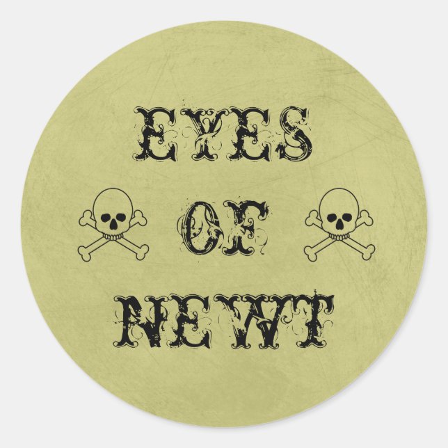 Eye Of Newt Label Halloween Candy Bar Signs (Front)