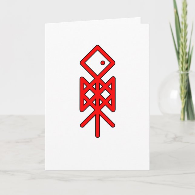 Eye of Odin Viking Bindrune Greeting Card (Front)