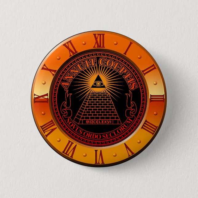Eye of Providence clock 2 Inch Round Button (Front)