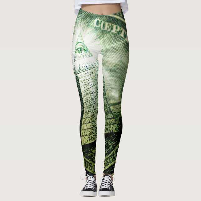 "Eye of Providence" Money Pyramid Leggings (Front)