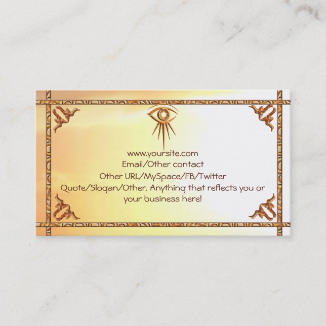 Eye of Providence Sunburst Introduction Card (Front)