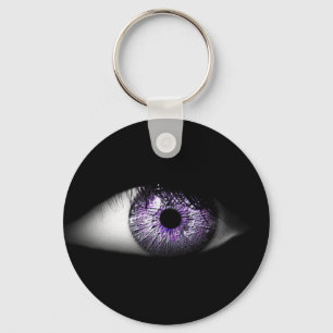 Eye of Purple Cute Cool Eyeball Design Keychain
