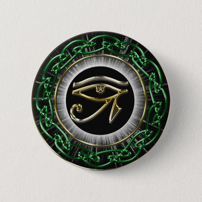 Eye Of Ra 2 Inch Round Button (Front)